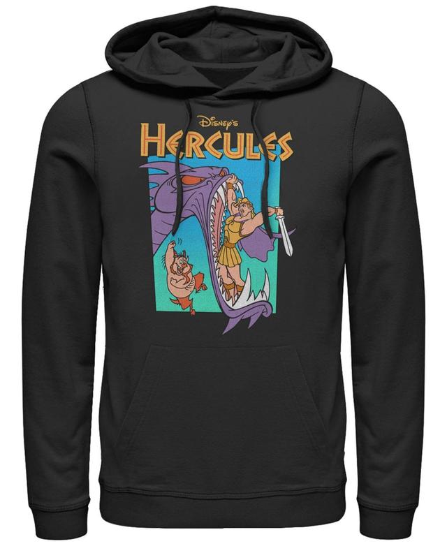 Mens Disney Hercules Hydra Battle Retro Hoodie Product Image