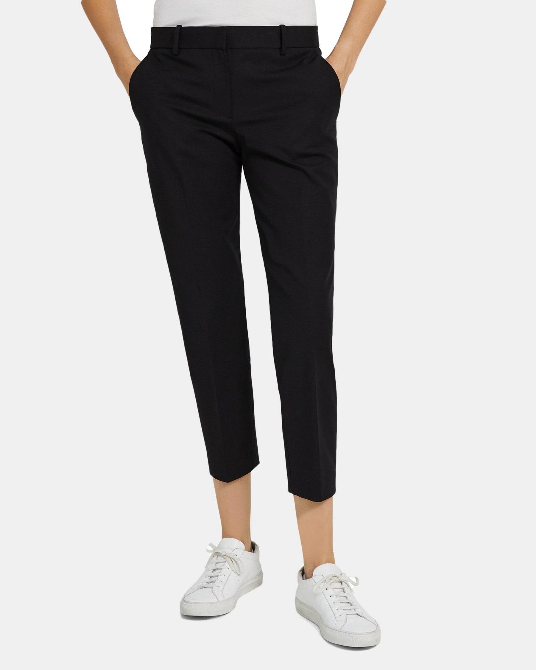 Slim Cropped Pant in Stretch Cotton Product Image