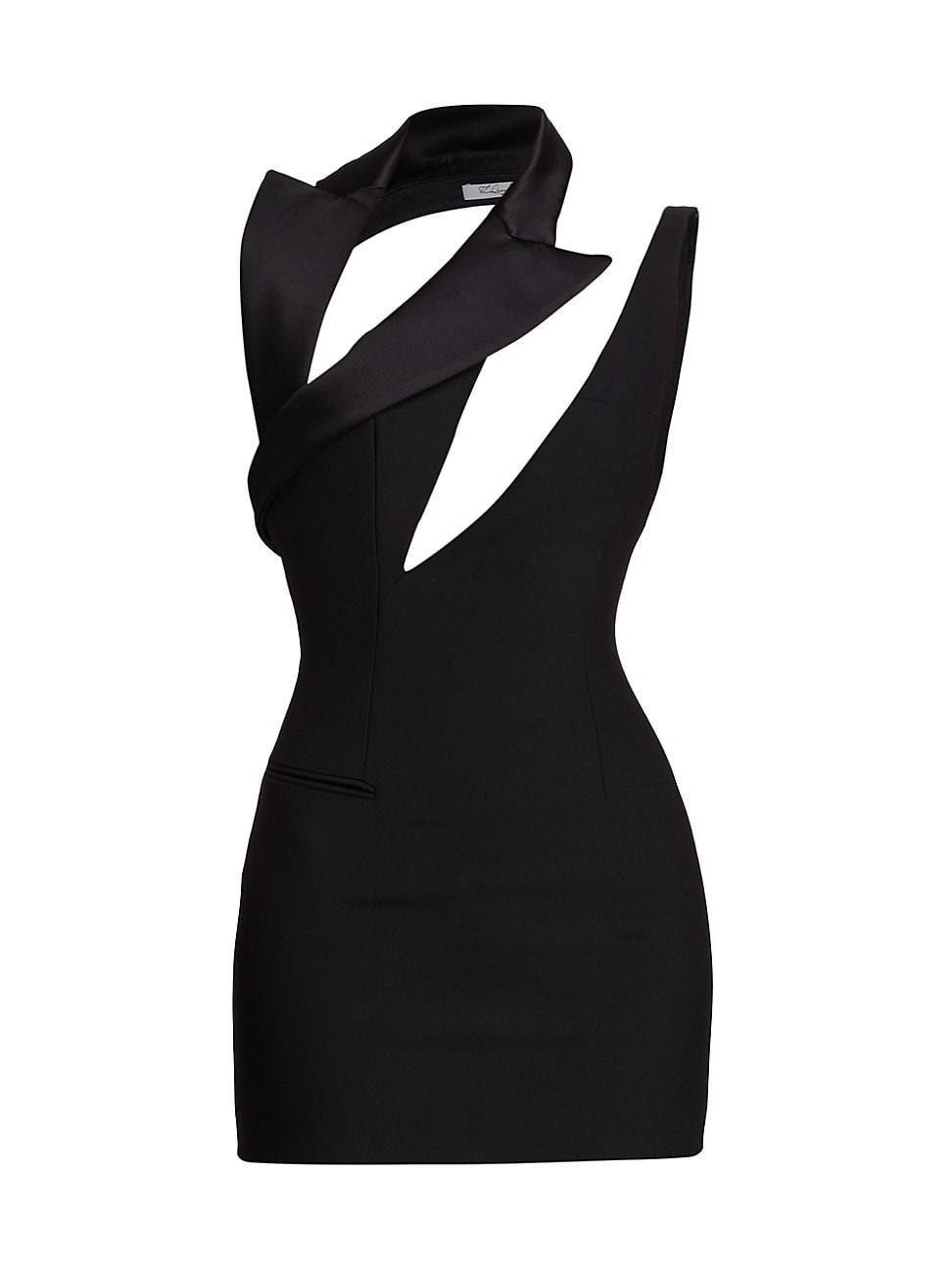 Womens Deconstructed Lapel Bodycon Minidress Product Image