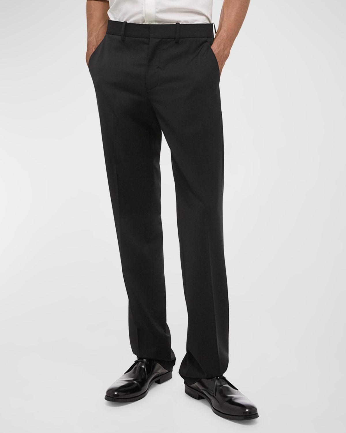 Mens Wool Straight-Leg Trousers Product Image