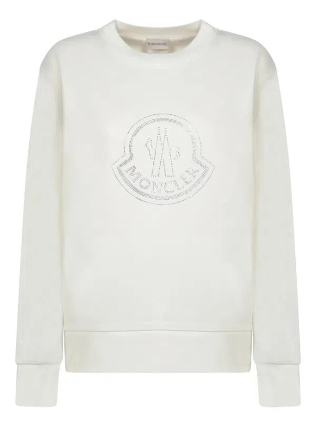 MONCLER Logo Sweatshirt In White Product Image