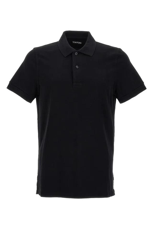 Men Logo Embroidery Polo Shirt In Black Product Image