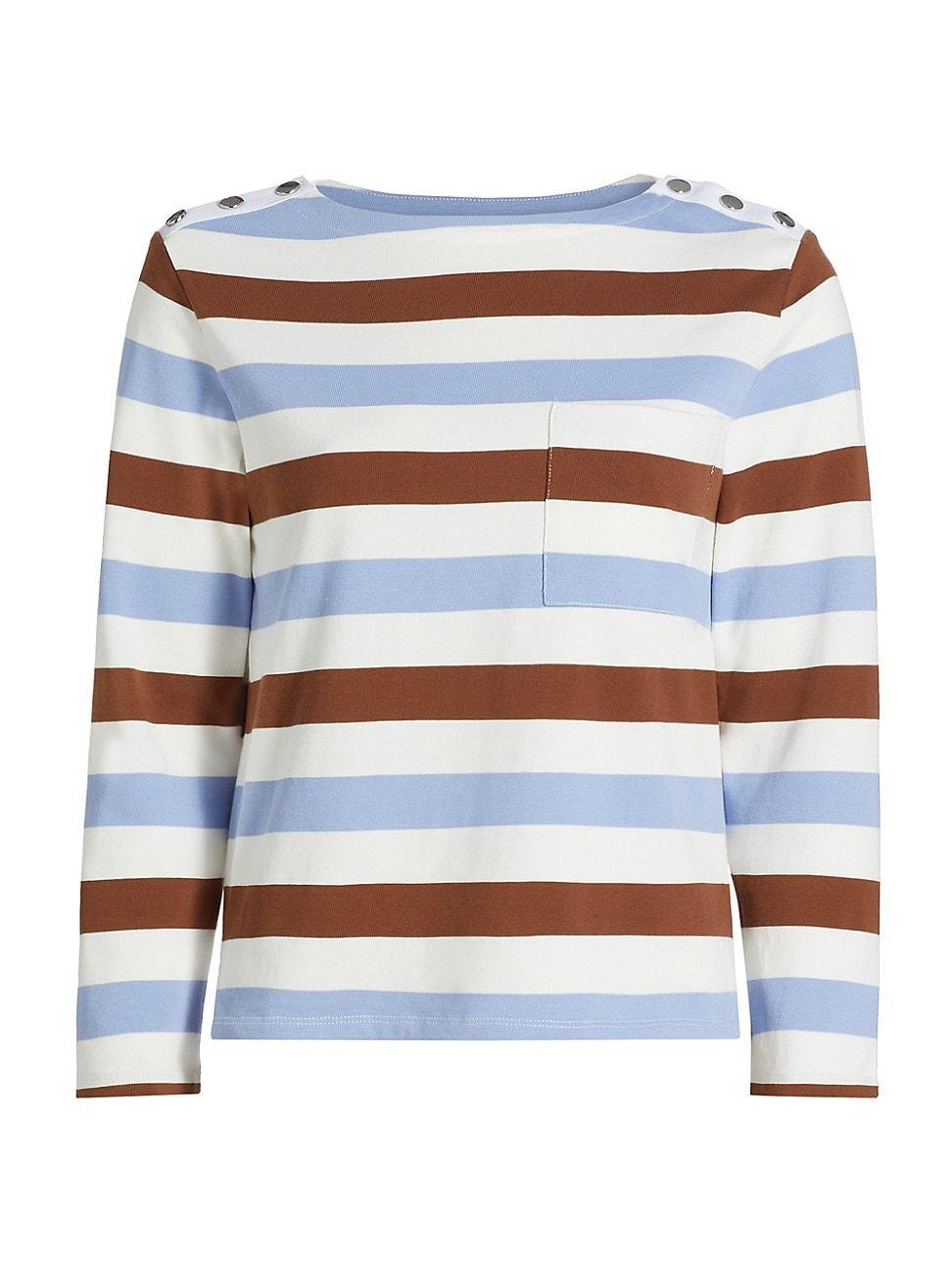 Womens Hovey Striped Boatneck Top Product Image