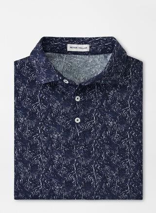 Peter Millar Mens Pilot Mill Indigo Palms Short-Sleeve Polo | Color: Indigo | Size: S Product Image