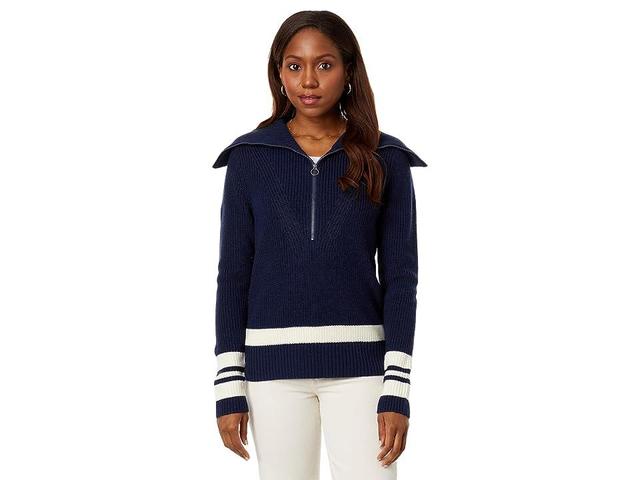 Vineyard Vines Striped 1/2 Zip Sweater (Nautical ) Women's Clothing Product Image