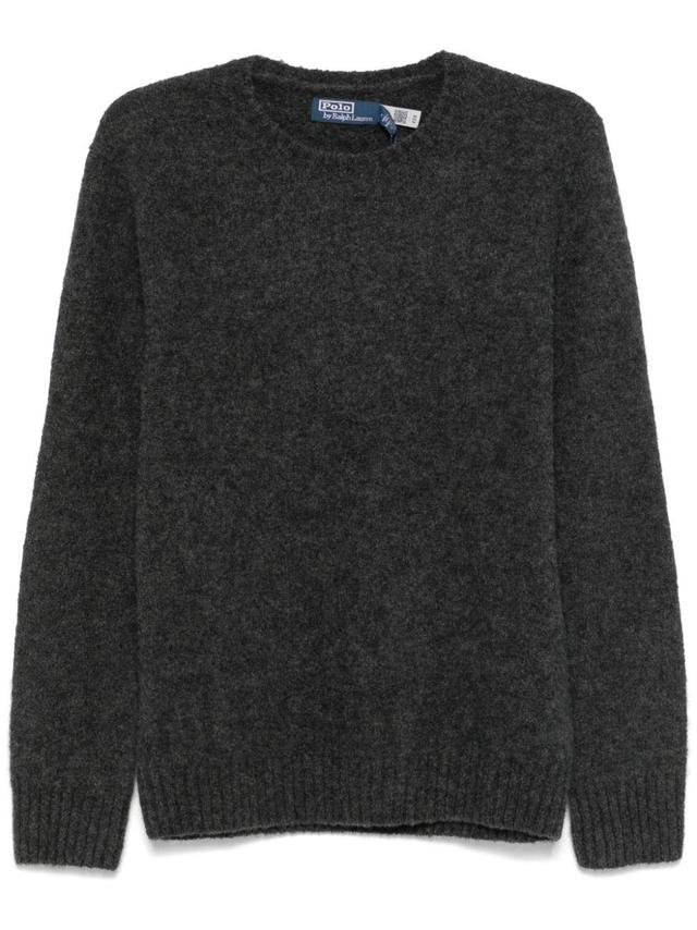 POLO RALPH LAUREN Elbow-patches Sweater In Grey Product Image