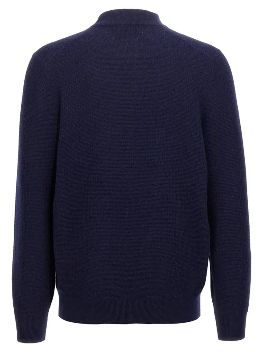 BRUNELLO CUCINELLI Cashmere Sweater Sweater, Cardigans Blue Product Image