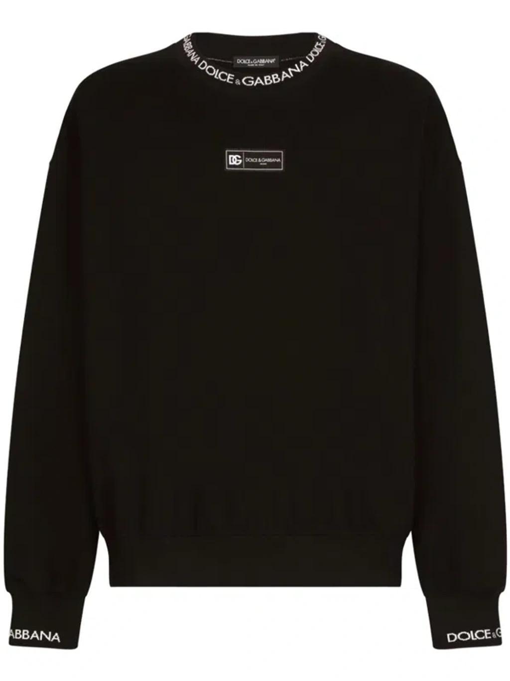 Logo-print Cotton-blend Sweatshirt In Black Product Image