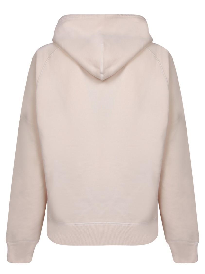 TOM FORD Kangaroo Hooded Sweatshirt In White Product Image