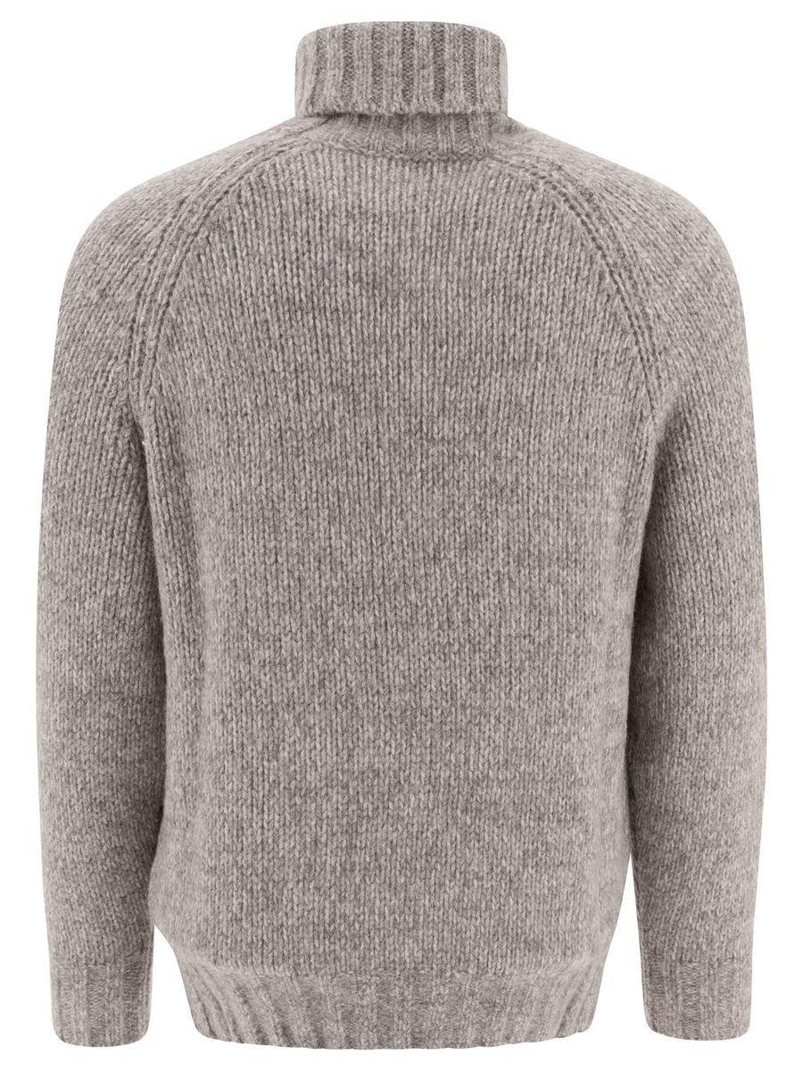 BRUNELLO CUCINELLI Melange Turtleneck Sweater In Grey Product Image