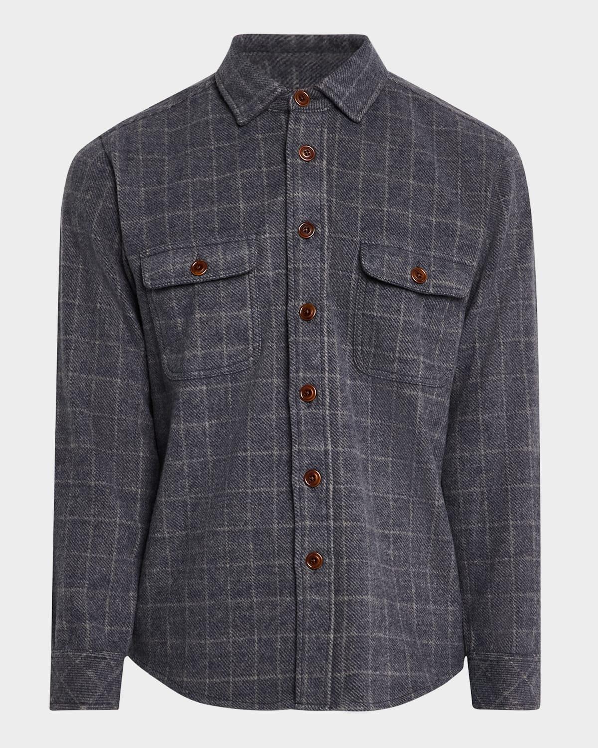 Mens Alder Check Flannel Button-Down Shirt Product Image