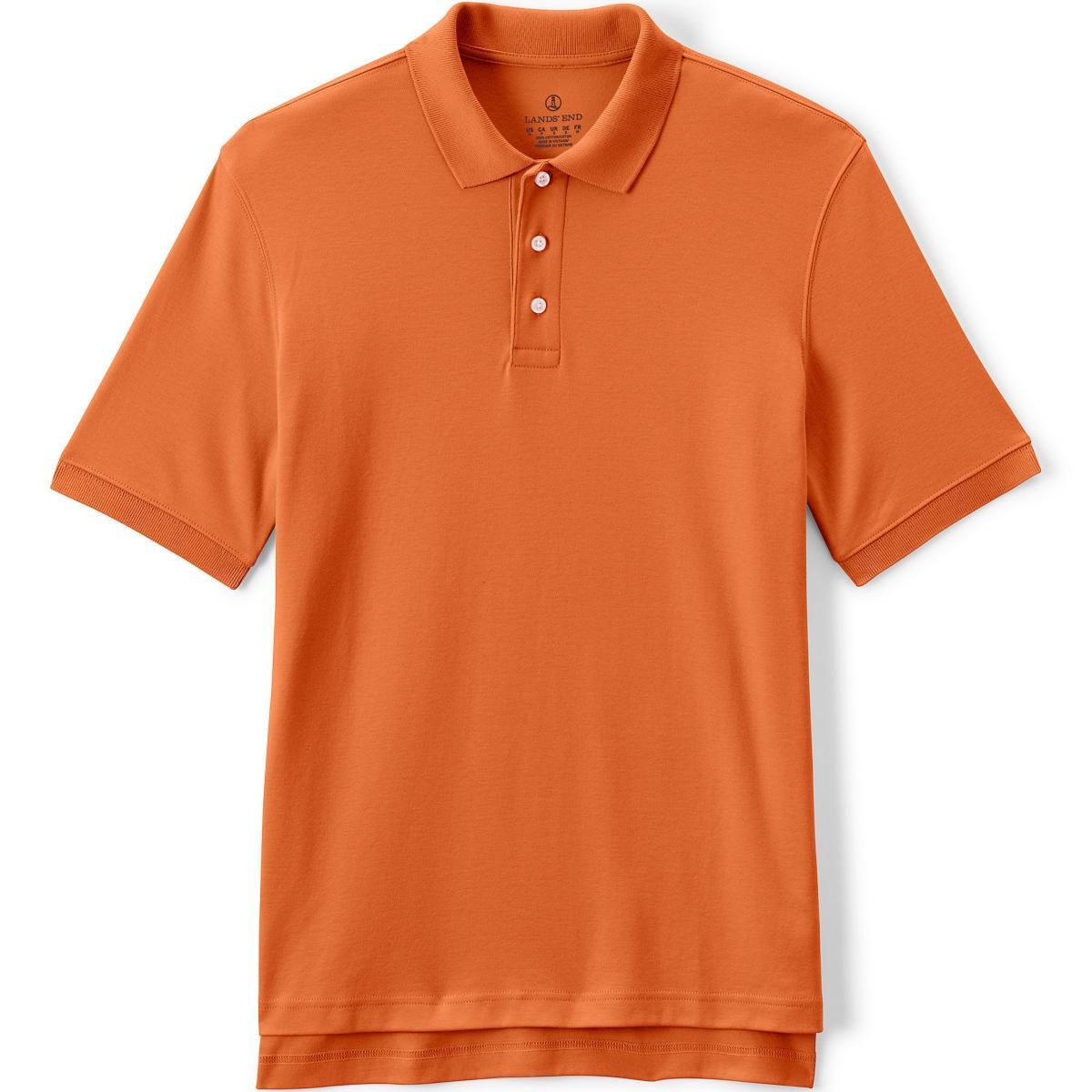 Men's Short Sleeve Interlock Polo Shirt - Lands' End Product Image