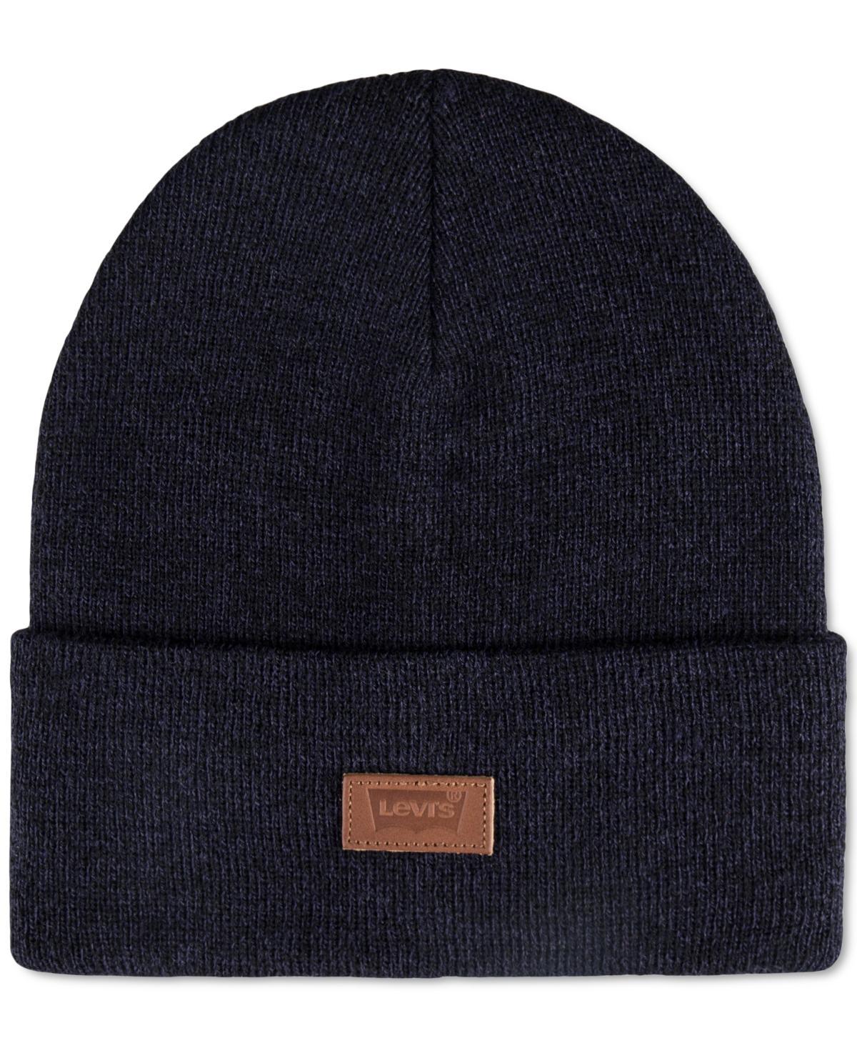 Levis All Season Comfy Leather Logo Patch Hero Beanie Product Image