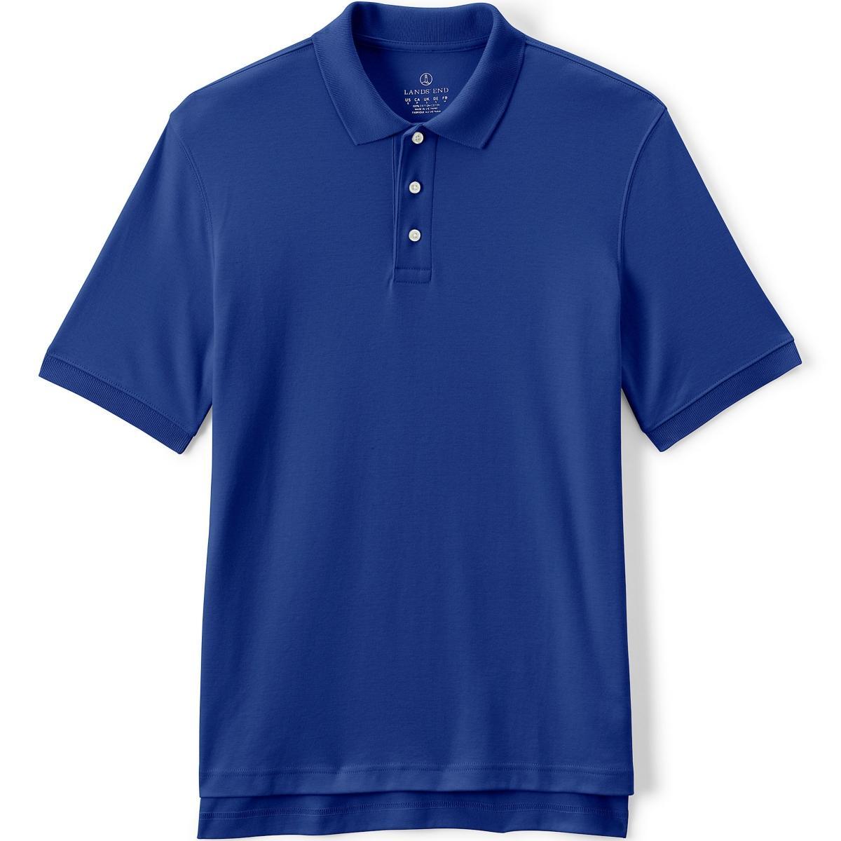 Men's Short Sleeve Interlock Polo Shirt - Lands' End Product Image