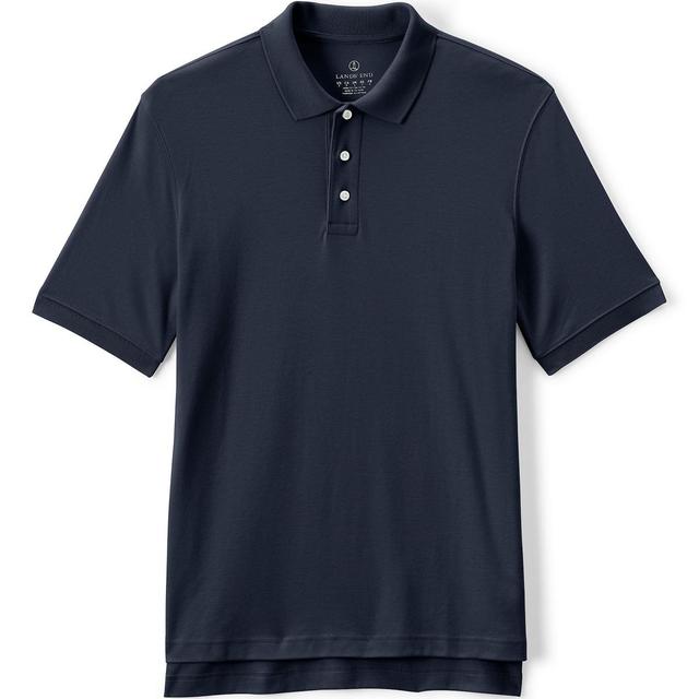 Mens Tall Lands End School Uniform Mens Tall Short Sleeve Interlock Polo Shirt Green Product Image