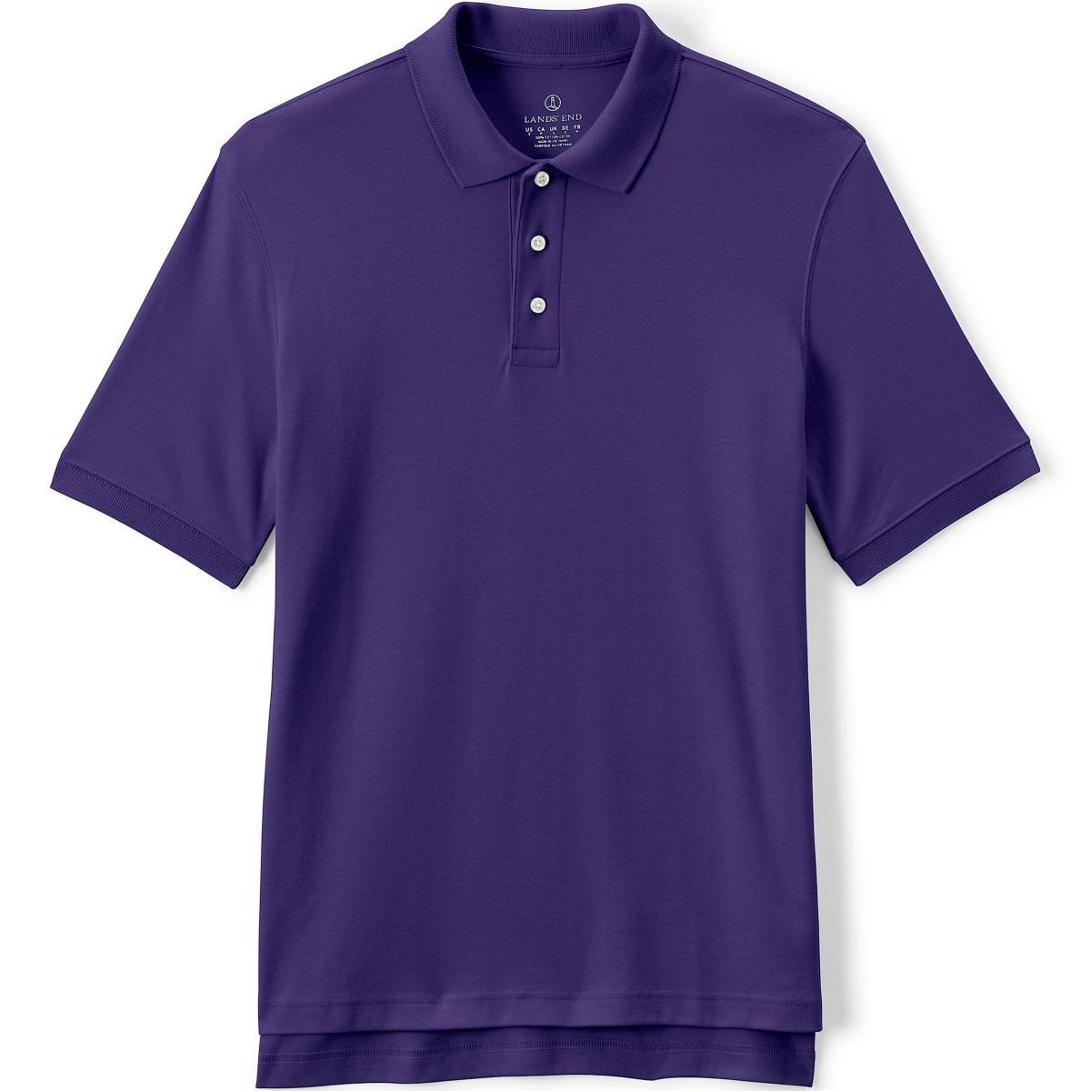 Men's Short Sleeve Interlock Polo Shirt - Lands' End Product Image