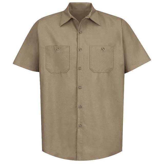 Mens Red Kap Classic Fit Industrial Button Down Work Shirt Green Product Image