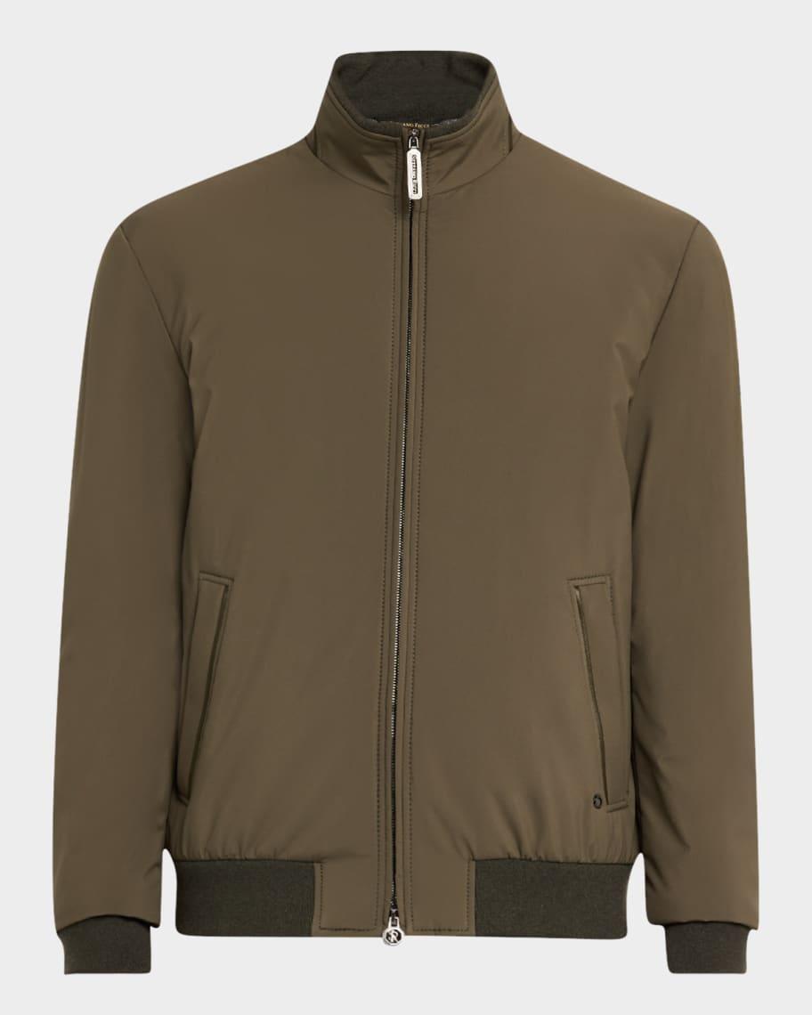 Men's Technical Fabric Bomber Jacket Product Image