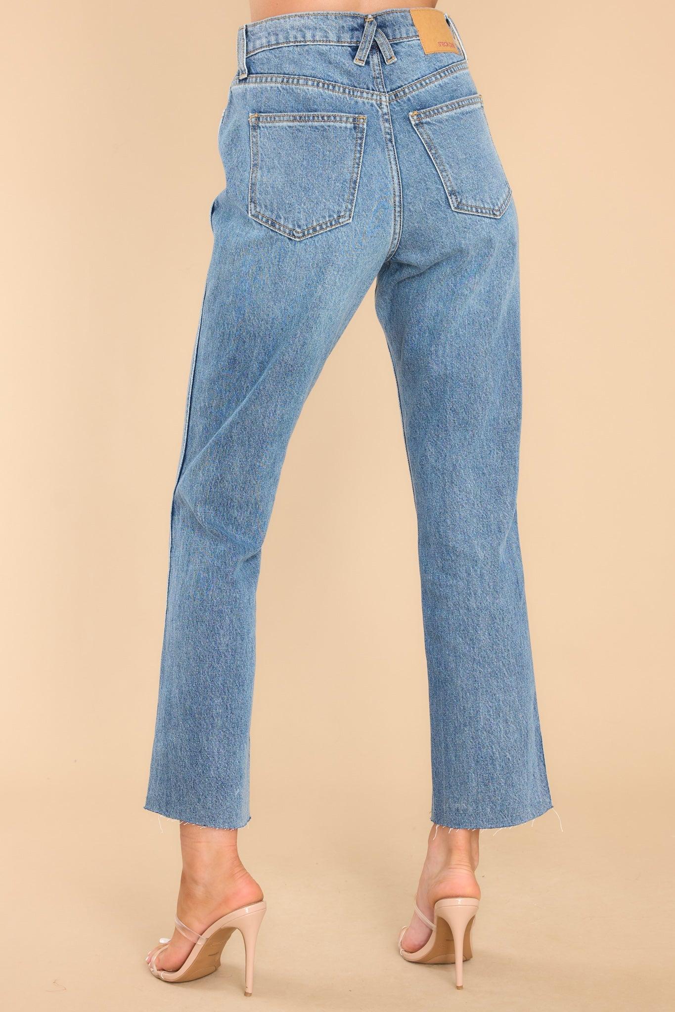 Ready For A Change Medium Wash Straight Leg Jeans Blue Product Image