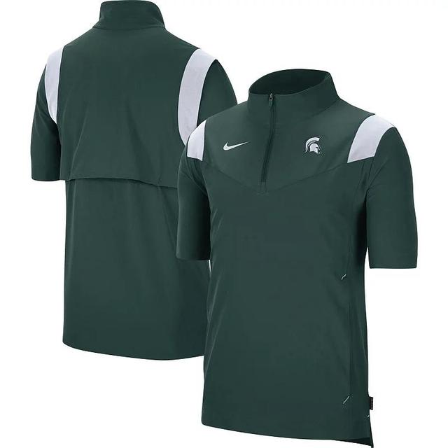 Mens Nike Michigan State Spartans 2021 Coaches Short Sleeve Quarter-Zip Jacket Product Image