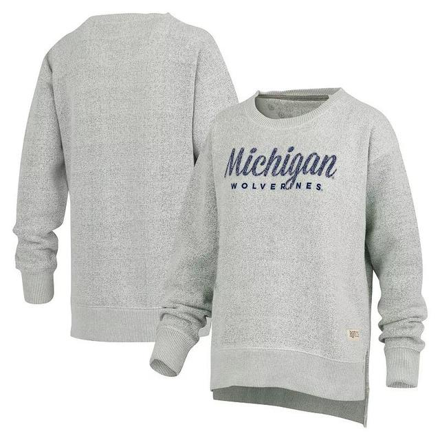 Womens Pressbox Heather Gray Michigan Wolverines Torrington Pullover Sweatshirt Product Image