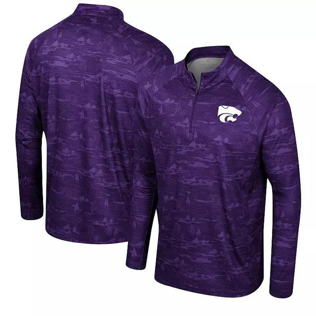 Mens Colosseum Kansas State Wildcats Carson Raglan Quarter-Zip Jacket Product Image