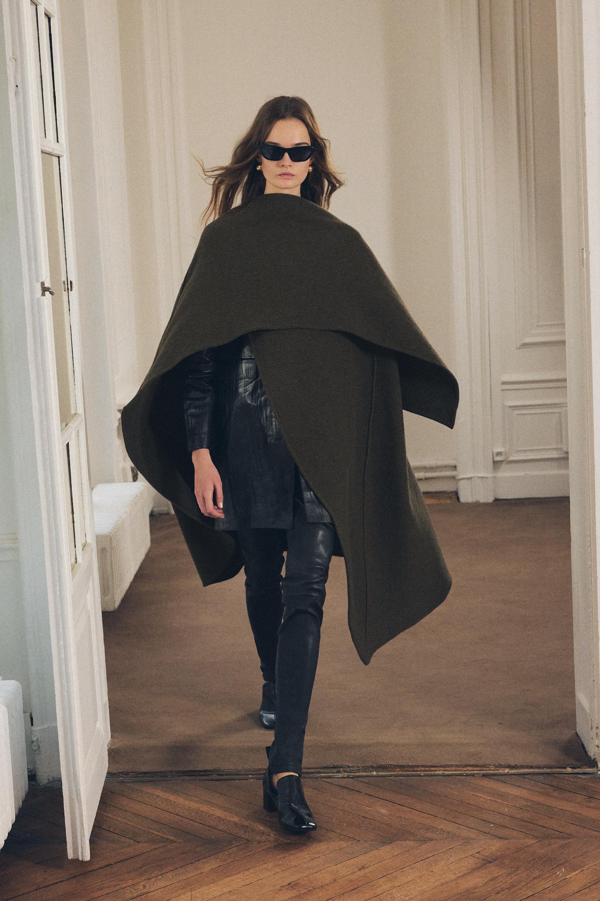 WOOL BLEND ASYMMETRIC CAPE ZW COLLECTION Product Image