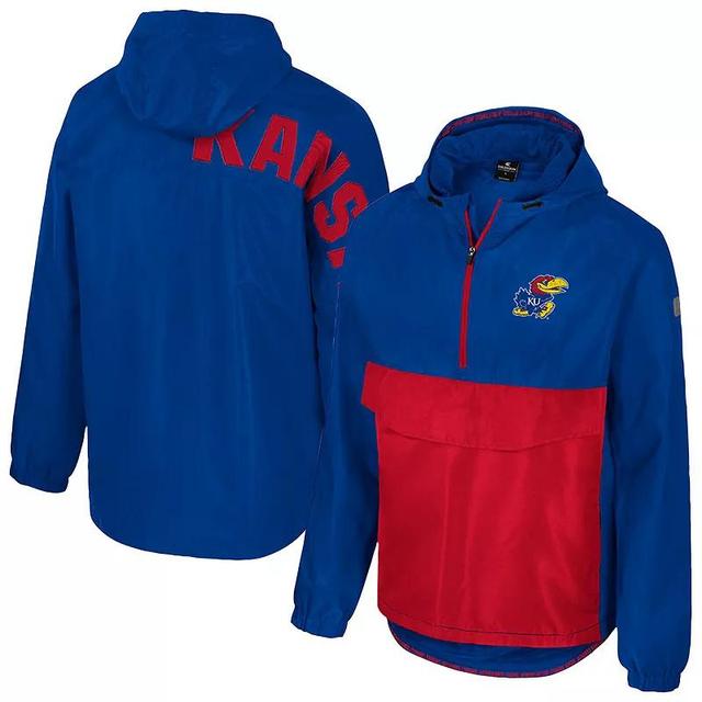 Mens Colosseum Royal Kansas Jayhawks Reloaded Anorak Half-Zip Jacket Product Image