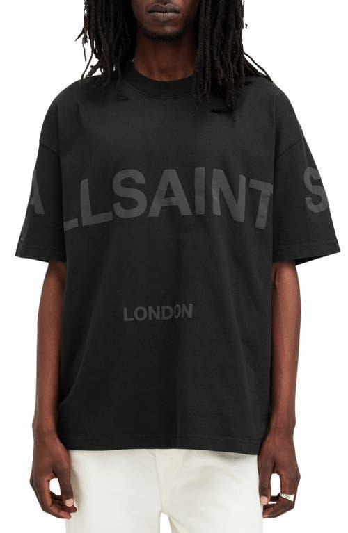 ALLSAINTS Biggy Logo Graphic T-shirt In Jet Black Product Image