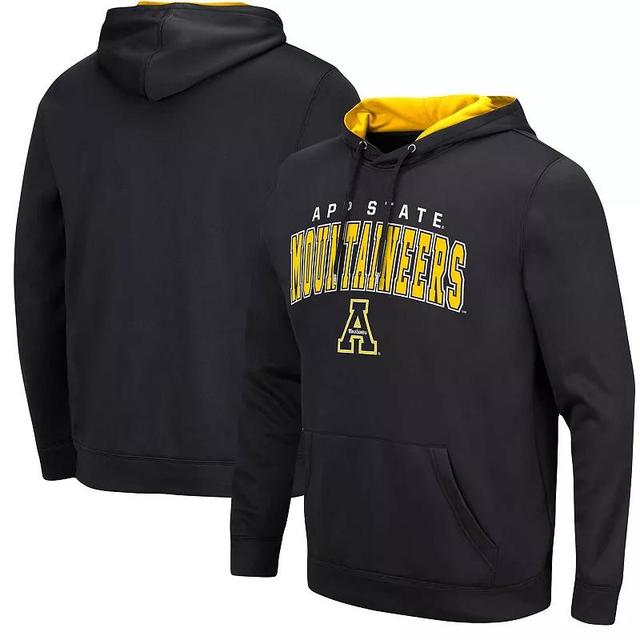 Mens Colosseum Black Appalachian State Mountaineers ResistancePullover Hoodie Product Image