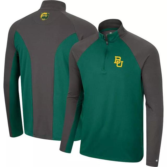 Mens Colosseum Blue/Charcoal UCLA Bruins Two Yutes Raglan Quarter-Zip Windshirt Product Image