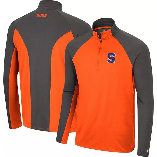 Mens Colosseum /Charcoal Syracuse Two Yutes Raglan Quarter-Zip Windshirt Product Image