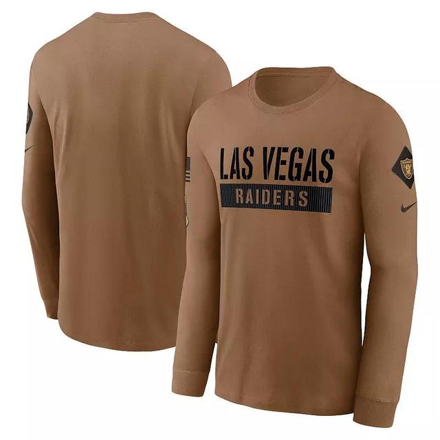 Mens Nike Brown Las Vegas Raiders 2023 Salute To Service Long Sleeve T-Shirt Product Image