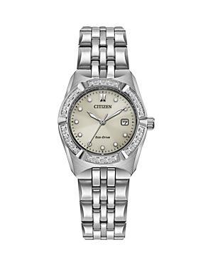 Citizen Eco-Drive Womens Corso Diamond (1/10 ct. t.w.) Stainless Steel Bracelet Watch 28mm Product Image