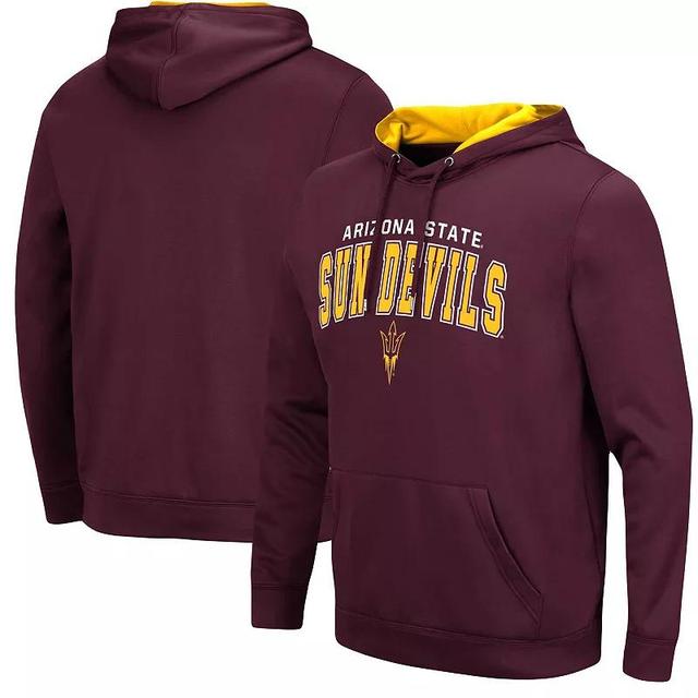 Mens Colosseum Maroon Arizona State Sun Devils ResistancePullover Hoodie Product Image