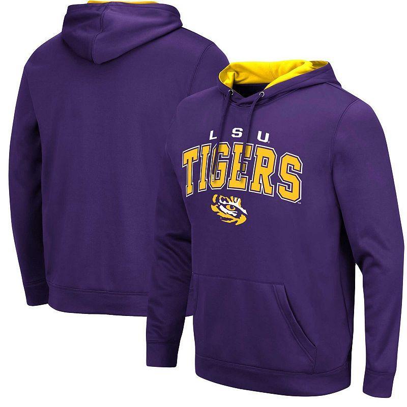 Mens Colosseum LSU Tigers ResistancePullover Hoodie Product Image