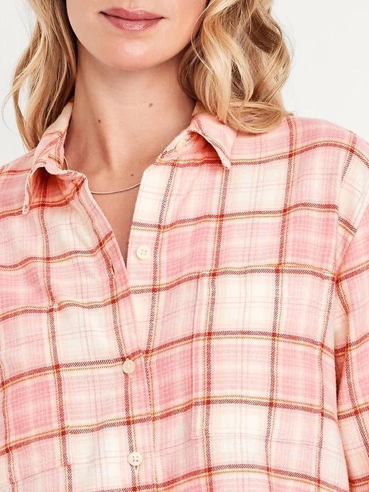 Flannel Boyfriend Button-Down Shirt Product Image