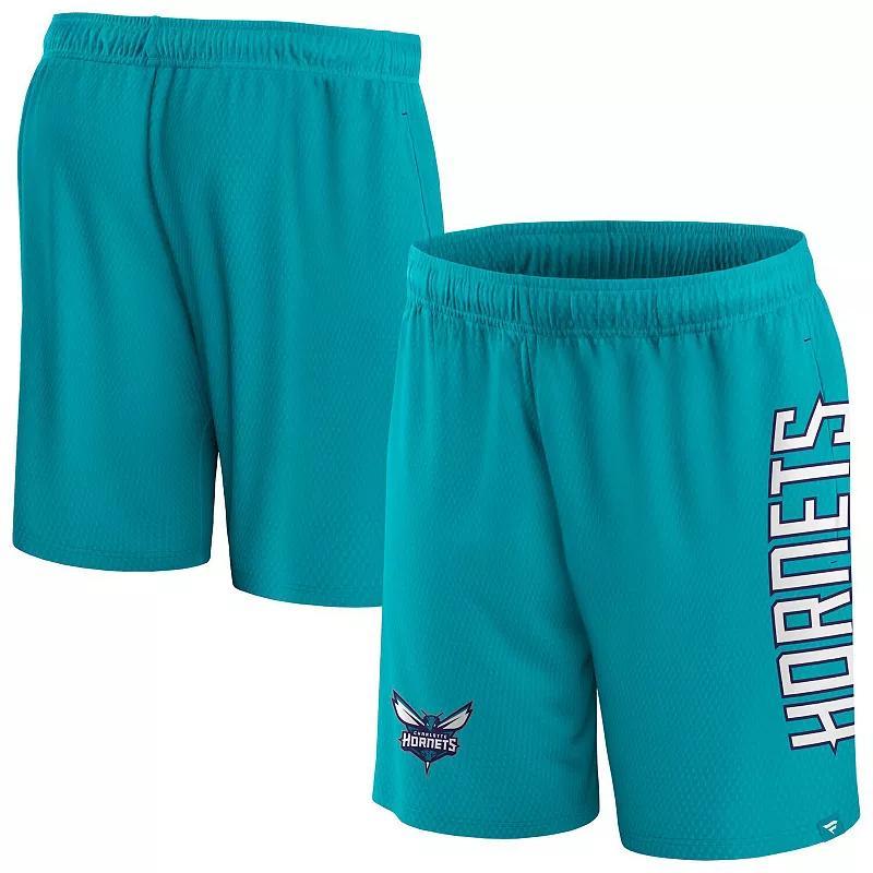 Mens Fanatics Branded Teal Charlotte Hornets Post Up Mesh Shorts Product Image