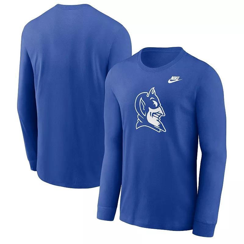 Mens Nike Royal Duke Devils Legacy Primary Logo Long Sleeve T-Shirt Product Image