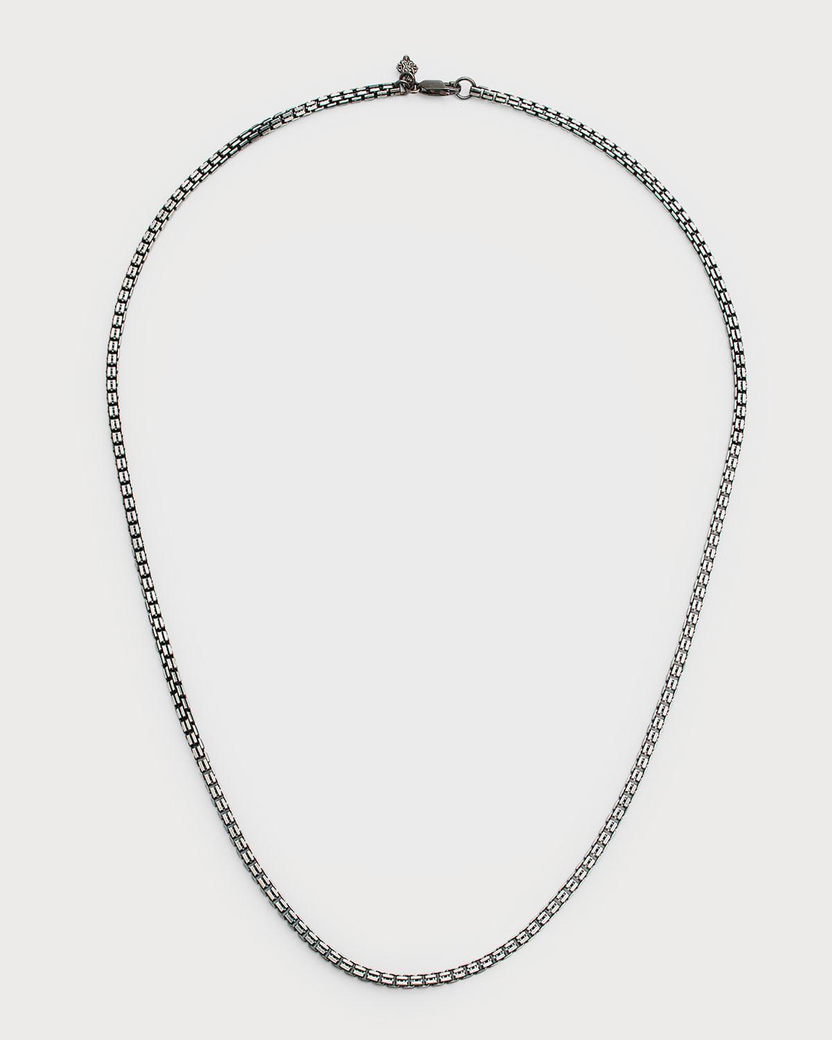 Womens Romero Sterling Silver Box Chain Necklace Product Image