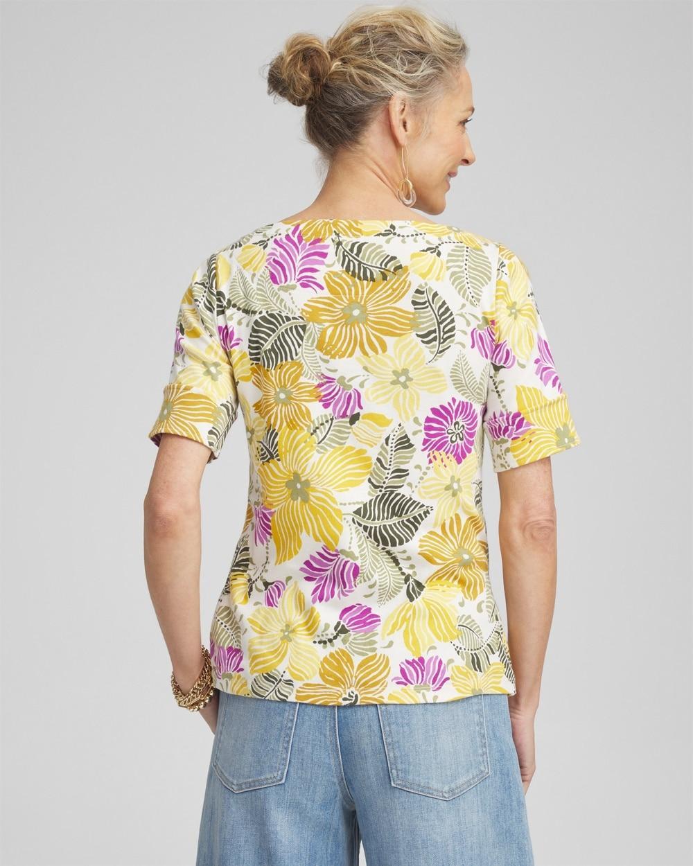 Floral Bateau Neck Tee Product Image