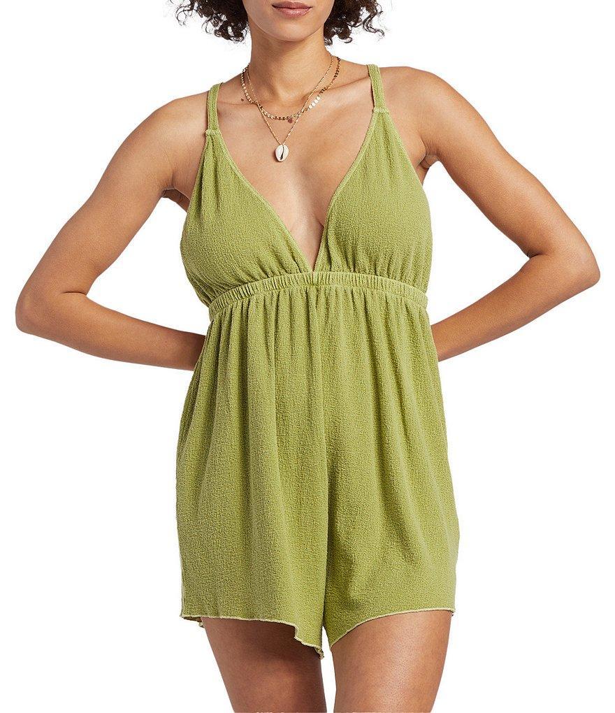 Billabong On Vacay High Waist Knit Jersey Swim Cover-Up Romper Product Image