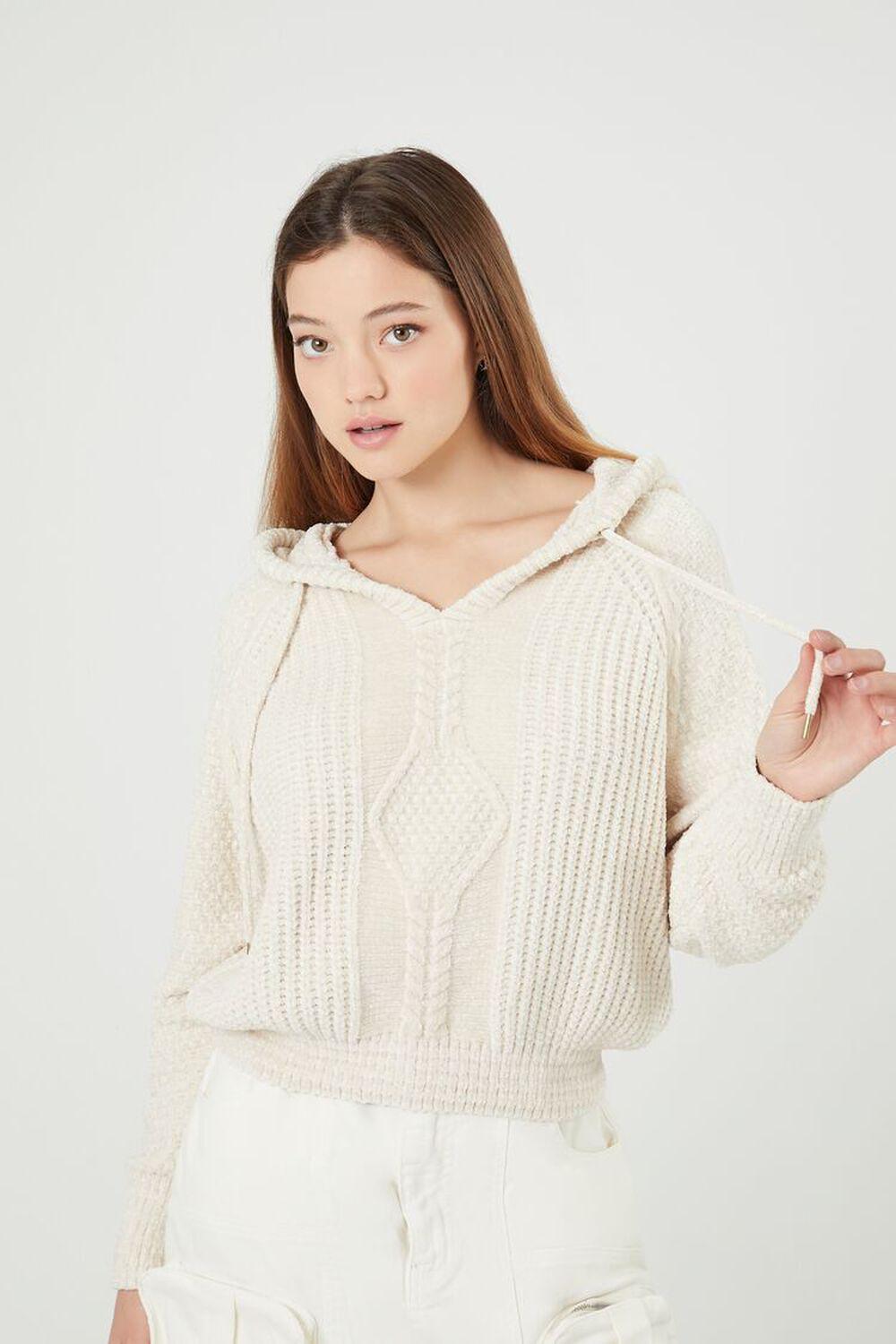 Cropped Hooded Sweater | Forever 21 product image