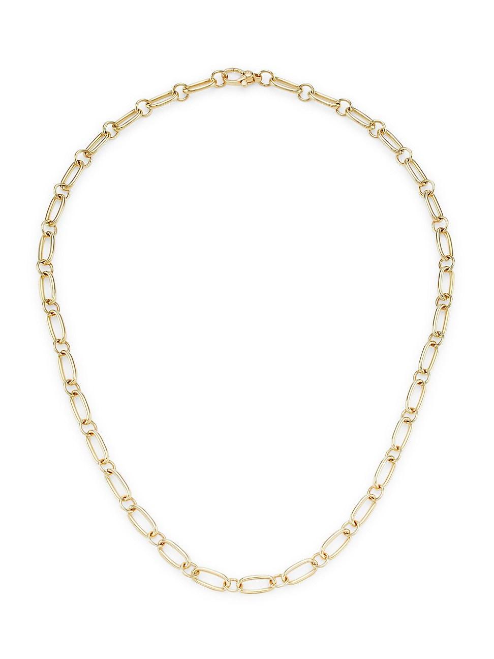 Womens 14K Yellow Gold Oval-Link Chain Necklace/18 Product Image