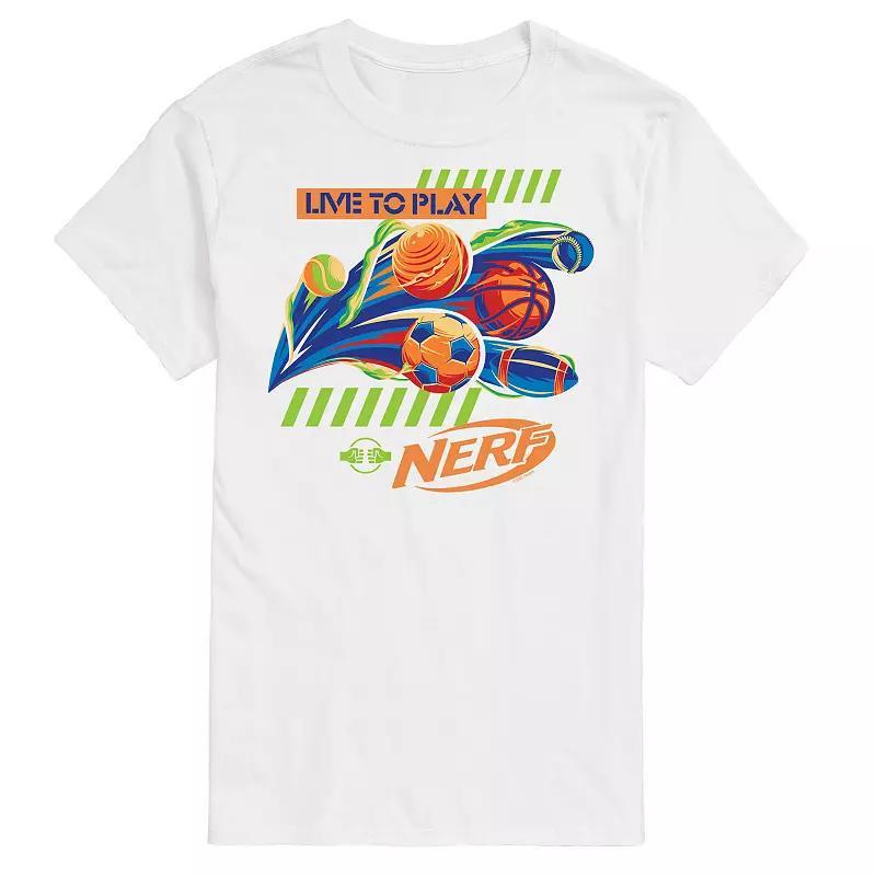 Big & Tall Nerf Live To Play Graphic Tee, Mens Product Image