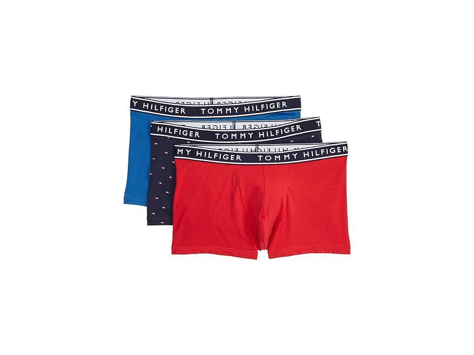 Tommy Hilfiger Cotton Stretch Trunks 3-Pack Velvet) Men's Underwear Product Image