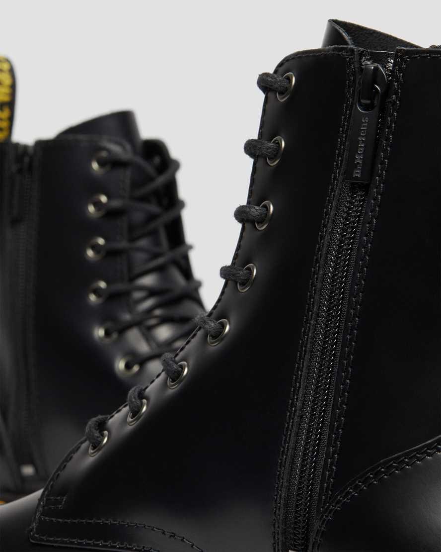 Dr. Martens Jadon 8-Eye Platform Boot Polished Smooth) Lace-up Boots Product Image