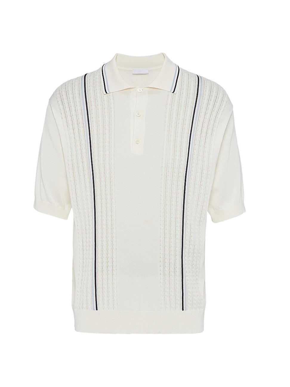 Mens Silk and Cotton Polo Shirt Product Image