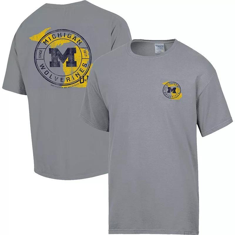 Comfortwash Mens Graphite Michigan Wolverines STATEment T-Shirt Product Image