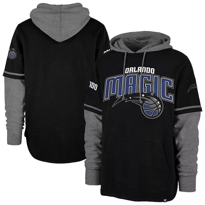 Mens 47 Black Orlando Magic Trifecta Shortstop Pullover Hoodie Product Image